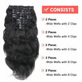 10pc Luxury Human Hair Clip-In Extension