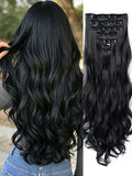 Wavy Long Full Head Hair Extensions