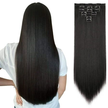 6-Piece Clip-In Straight Hair Extensions